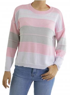 Maglia a righe girocollo